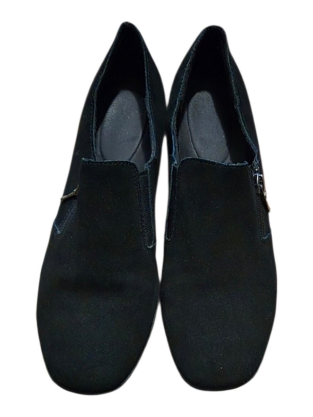 Women's Black Wedge Heel Slip-On Shoes - Unbranded